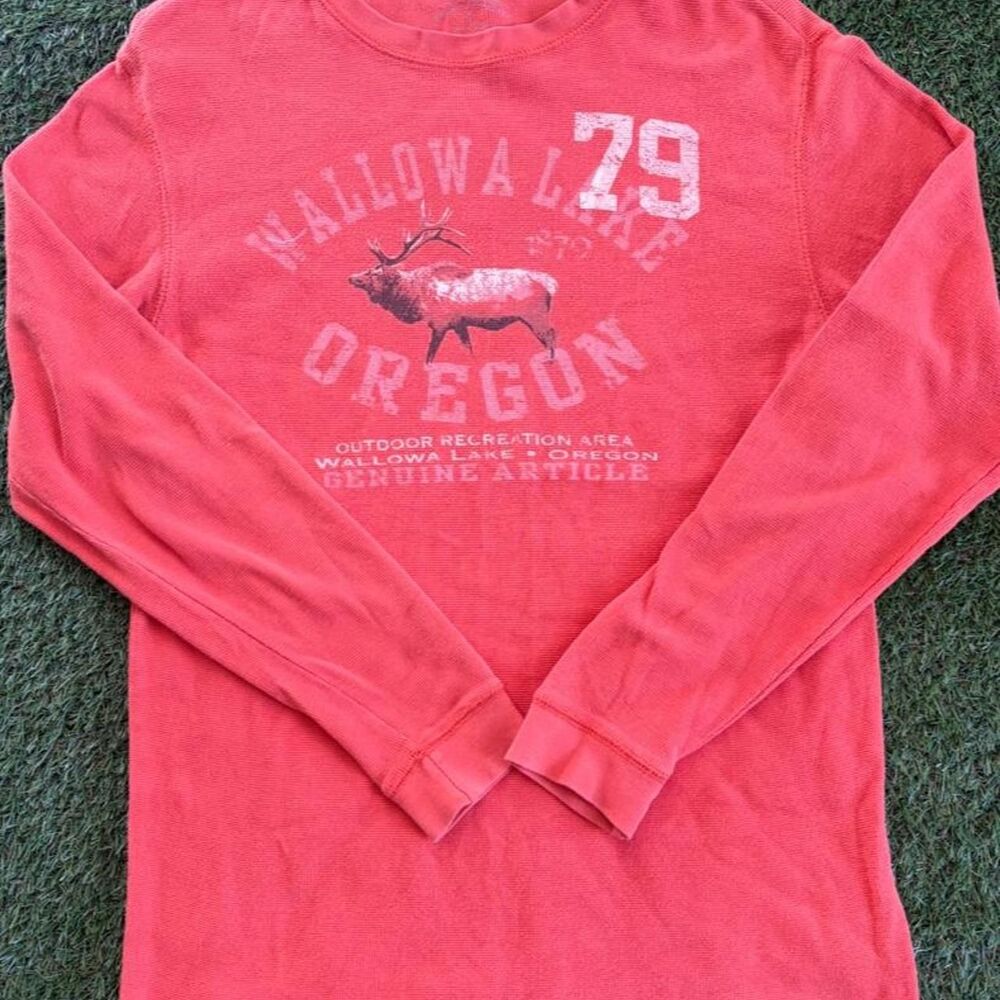 Old-navy Men's Red and Orange Shirt